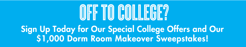 Off to College? WIN a $1,000 dorm room makeover!