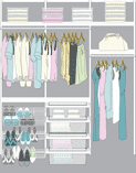 New! elfa Design Center. Design your own reach in closet.