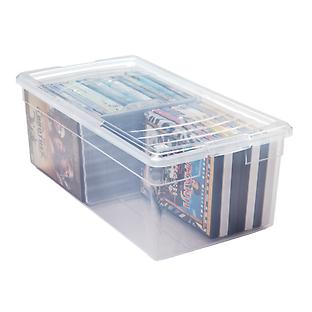 Iris Clear Letter-Size Portable File Box with Lid Organizer