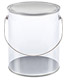 Large Clear Paint Can Silver Lid