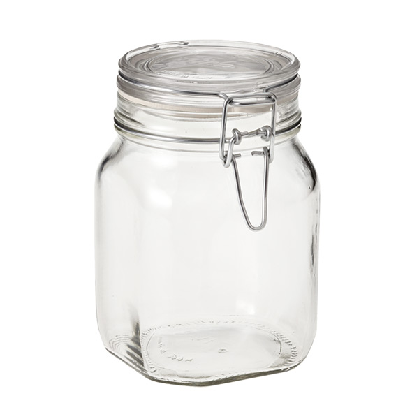 Airtight Glass Canister with Metal Lid