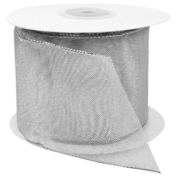 sheer silver ribbon