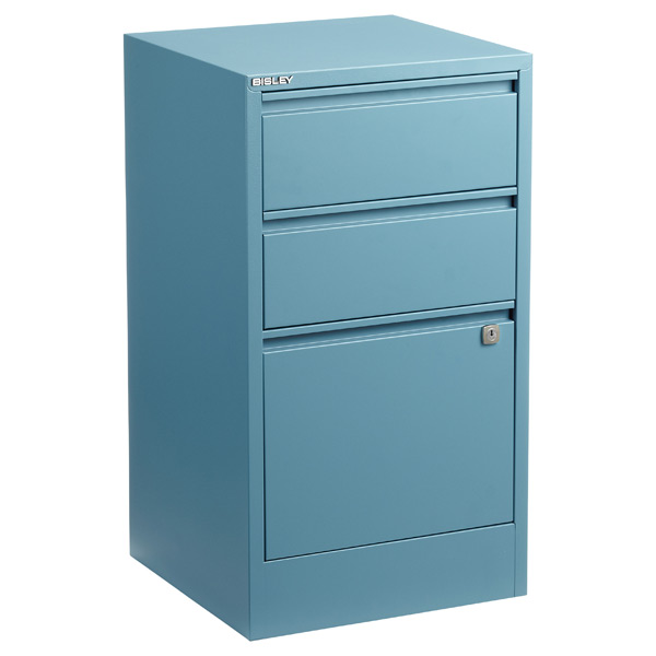 15 Multi Drawer Bisley Metal Foolscap Filing Cabinet Office in Blue SMALL DENTS