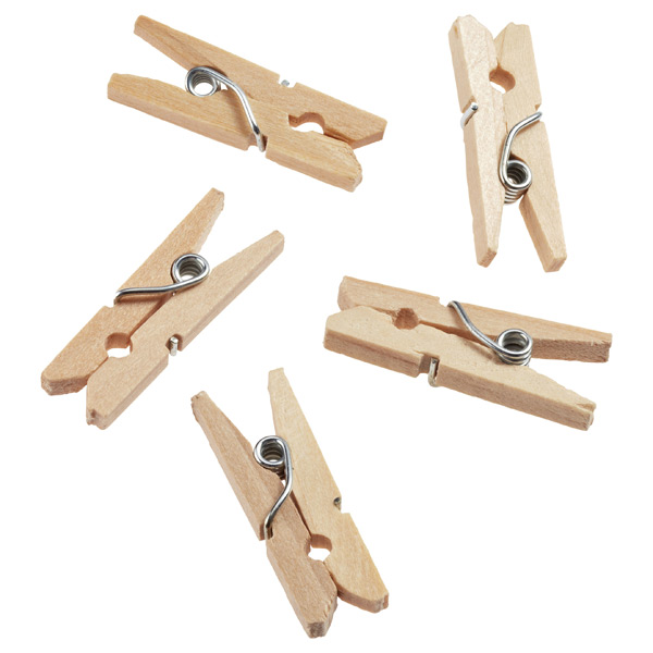 Natural Mini Clothespins | The Container Store