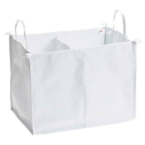 DISCO- White Elfa Divided Hamper & Cover