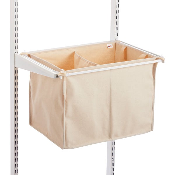 Natural elfa Divided Hamper