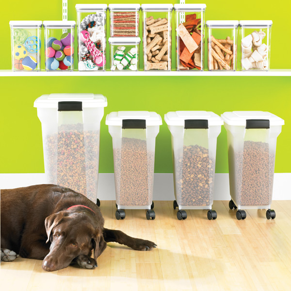 rolling dog food container