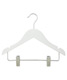 Children's Wood Hanger with Clips White Pkg/3