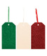 Gift Tags Christmas Glitter Red/White/Green Pkg/6