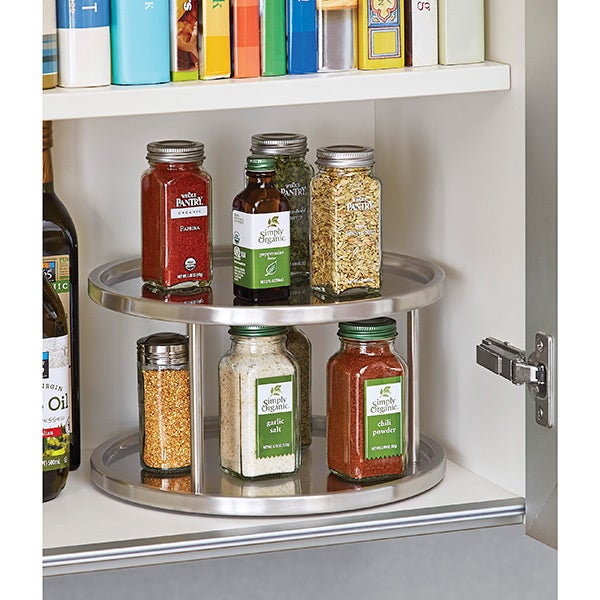 2-Tier Stainless Steel Lazy Susan