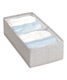 2-Section Adjustable Twill Drawer Organizer Cocoa