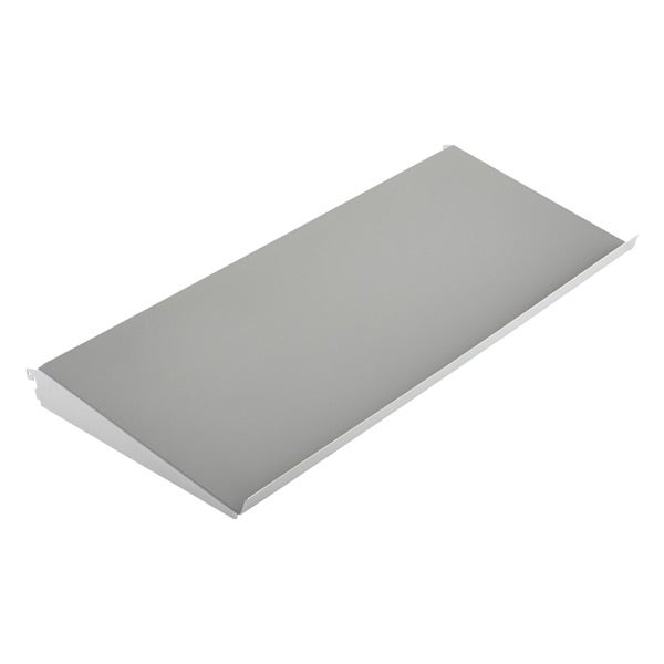 3' x 13-3/4" Elfa Angled Solid Metal Shelf Platinum
