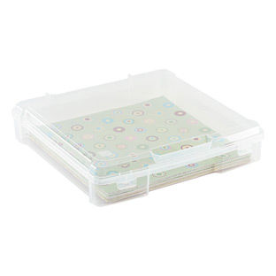 Iris Portable Scrapbook Case for 12 x 12 Paper, 6 Pack, Clear