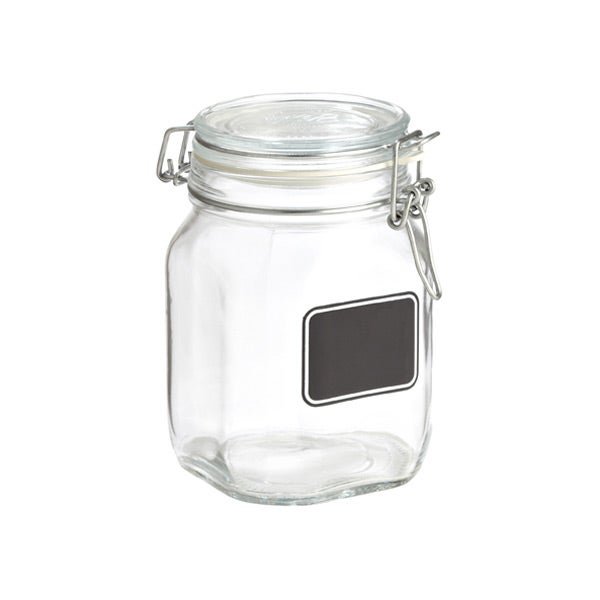 Bormioli Hermetic Glass Jars With Chalkboard Labels