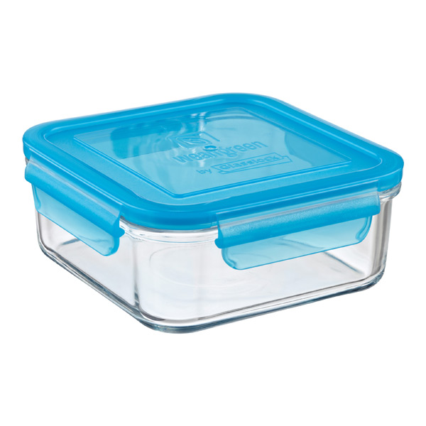 Glass Containers with Blue Lids | The Container Store