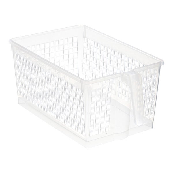 Clear Handled Storage Baskets The Container Large Handled Storage Basket Clear