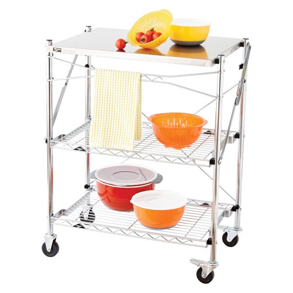 InterMetro Folding Chef's Cart
