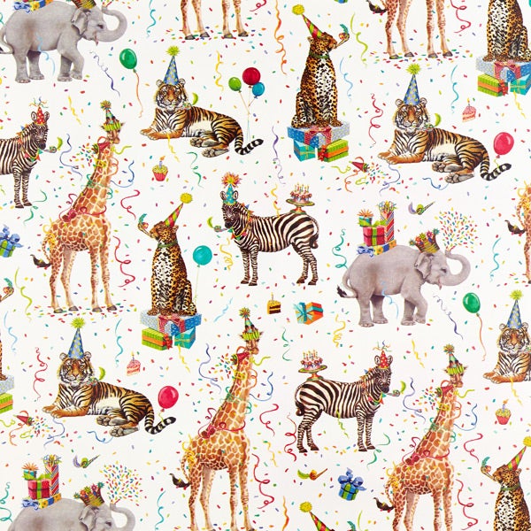 wild birthday animals wrapping paper the container store