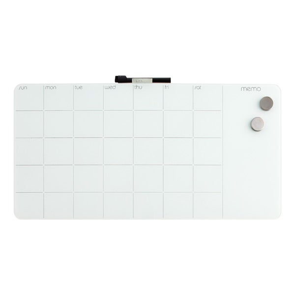 Three by Three Monthly Glass Dry Erase Board The Container Store