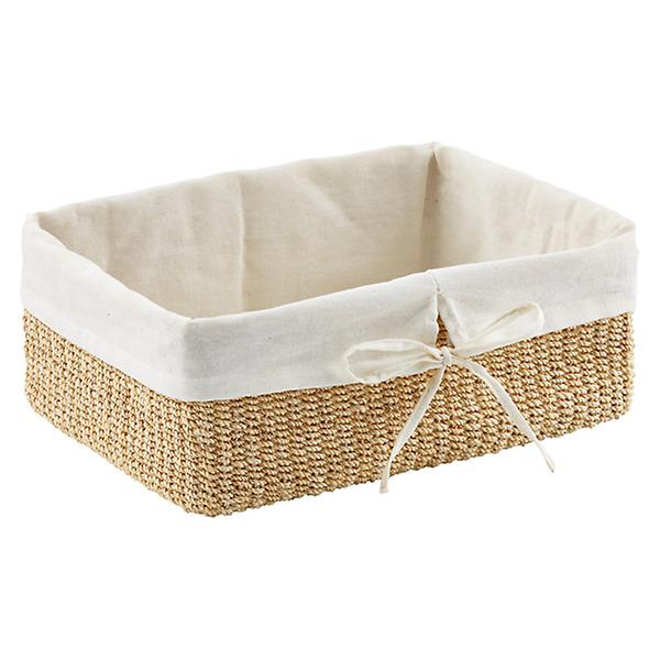 Natural Lined Makati Storage Baskets The Container Store