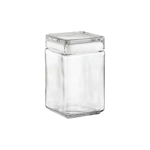 48 oz. Anchor Hocking Stackable Square Glass Canisters