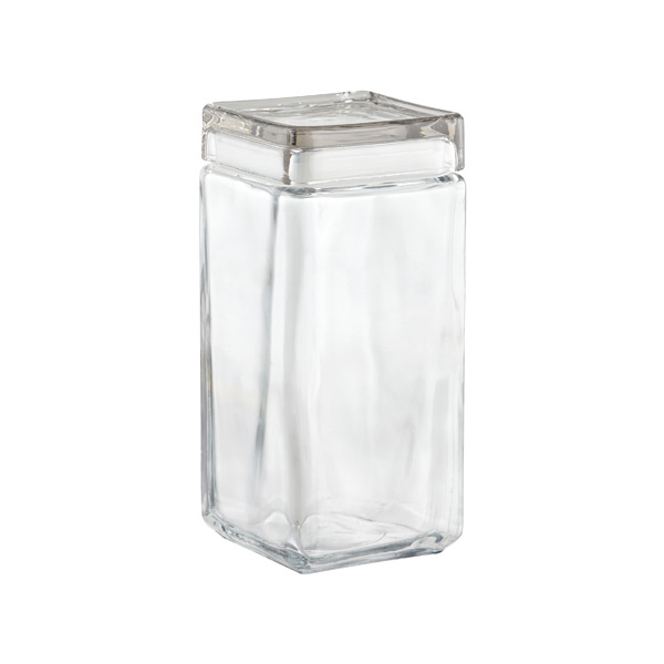 Anchor Hocking Stackable Square Glass Canisters | The Container Store