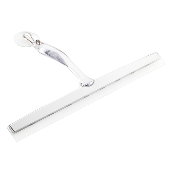 iDesign Clear & Stainless Steel Squeegee | The Container Store