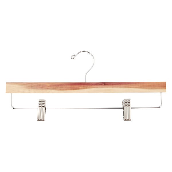Cedar Trouser Clamp Skirt Hanger The Container Cedar Trouser Clamp Skirt Hanger, Suit Hanger With Trouser Clamp