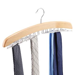 Natural 24-Tie Hardwood Hanger