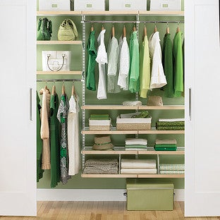 Birch & White elfa Reach-In Closet