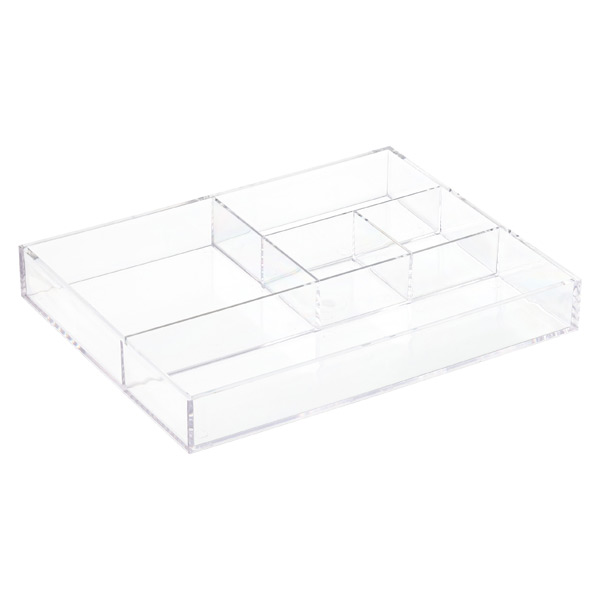 5-Section Acrylic Divided Tray | The Container Store