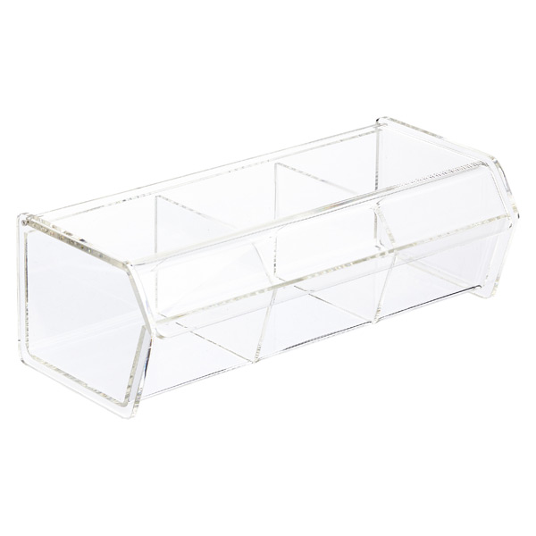 3-Section Acrylic Hinged-Lid Box | The Container Store