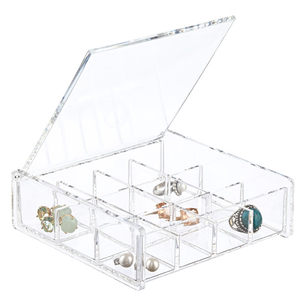 12 Pieces Clear Acrylic Plastic Square Cube Small Acrylic Box Acrylic Storage Containers with Lid Stackable Cube Containers Acrylic Container with Lid for Candy Jewelry Display 2.6 x 2.6 x 2.6 inch 