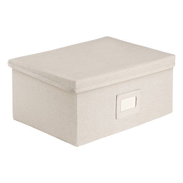 Natural Canvas Storage Boxes with Lids The Container Store