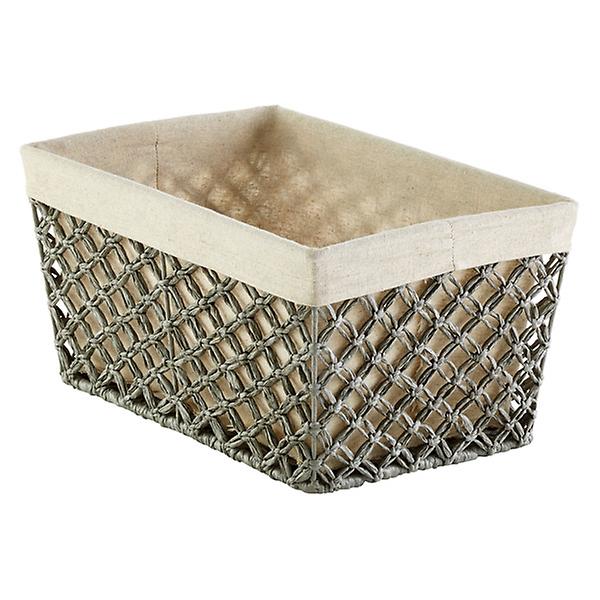 Grey Lattice Storage Bins | The Container Store