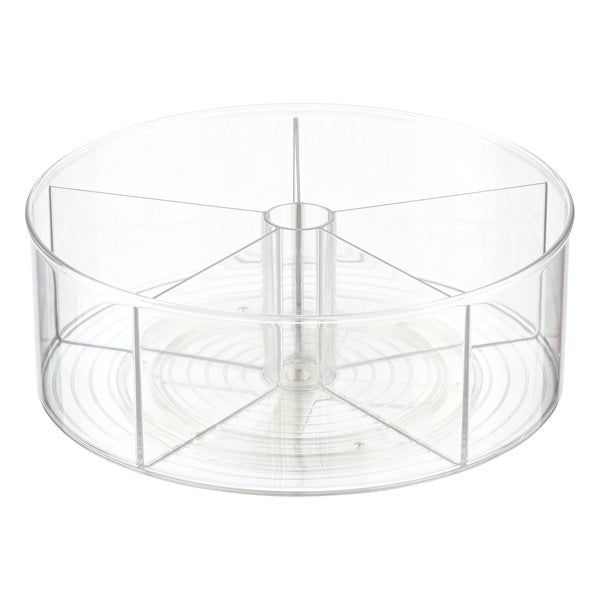 iDESIGN Linus 11" Divided Turntable Clear