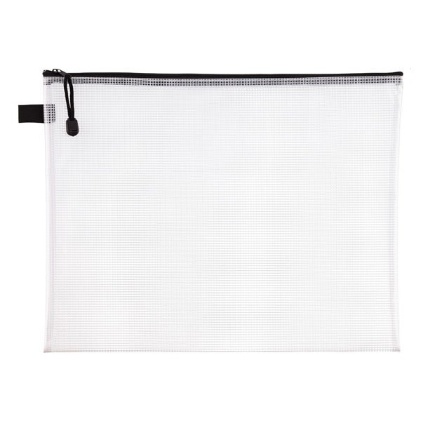 Legal-Size Vinyl & Mesh Pouch Black