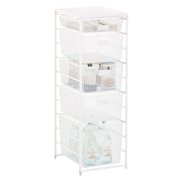 Elfa Cabinet-Sized Mesh Pantry Storage White