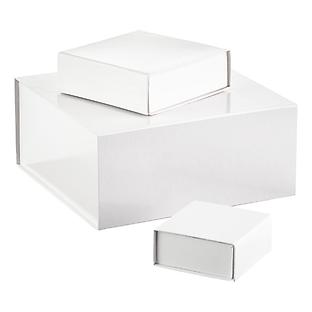 Glossy White Collapsible Gift Boxes