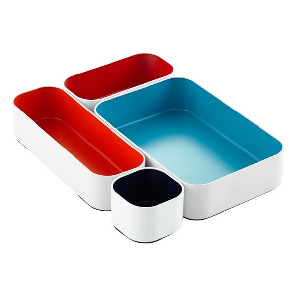 Three by Three Metal Drawer Organizers Set of 4 The Container Store