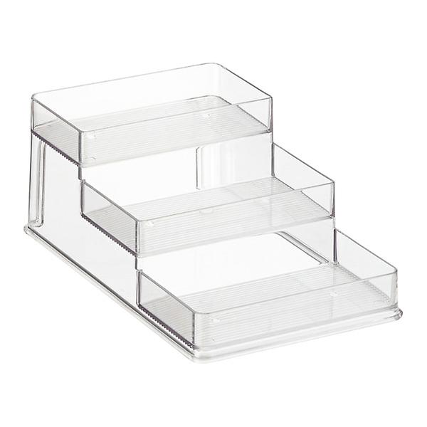 Acrylic Corner Shelf Clear, 11 x 11 x 1-1/4 H | The Container Store