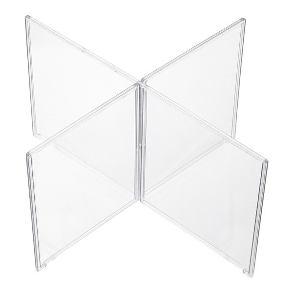 The Container Store Clearline Large Drawer Dividers Clear Set of 2