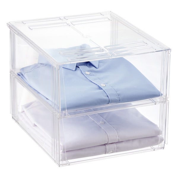 Bins Blouse premium stackable shirt sweater bins the container store Bins Blouse premium stackable shirt sweater bins the container store