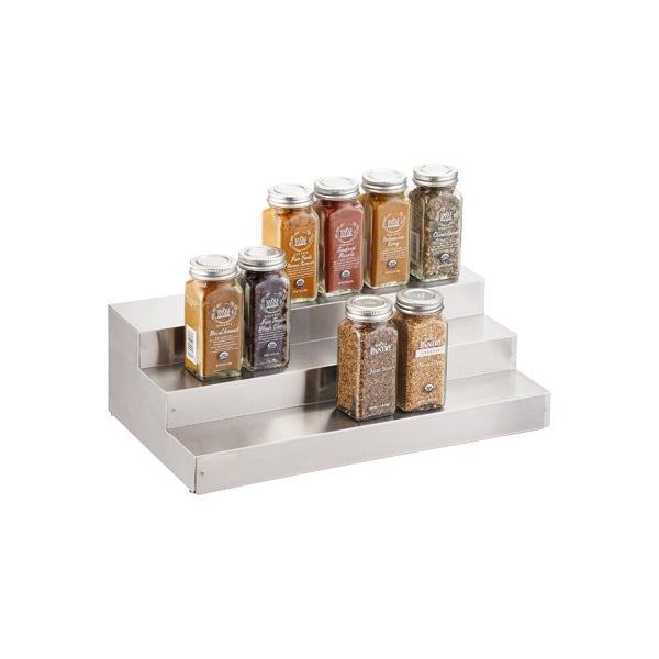 3-Tier Stainless Steel Expanding Spice Shelf