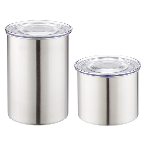 5-Inch Silver Tea Tin Canister Storage Container 