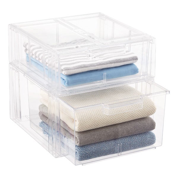 Clear Stackable Sweater Drawer