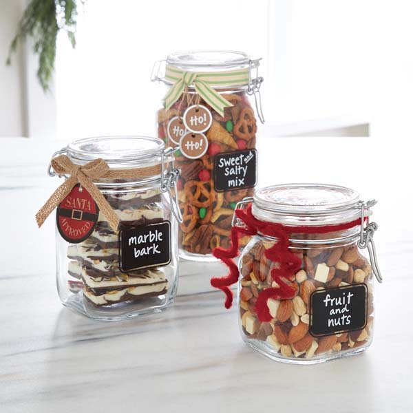 Bormioli Hermetic Glass Jars with Chalkboard Labels | The Container Store