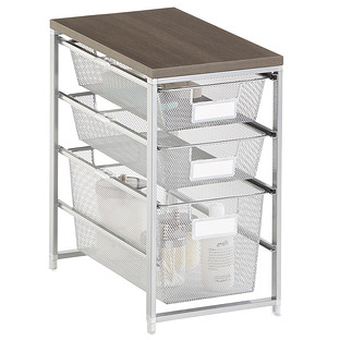 White Cabinet Sized Elfa Mesh Bath Storage The Container Store