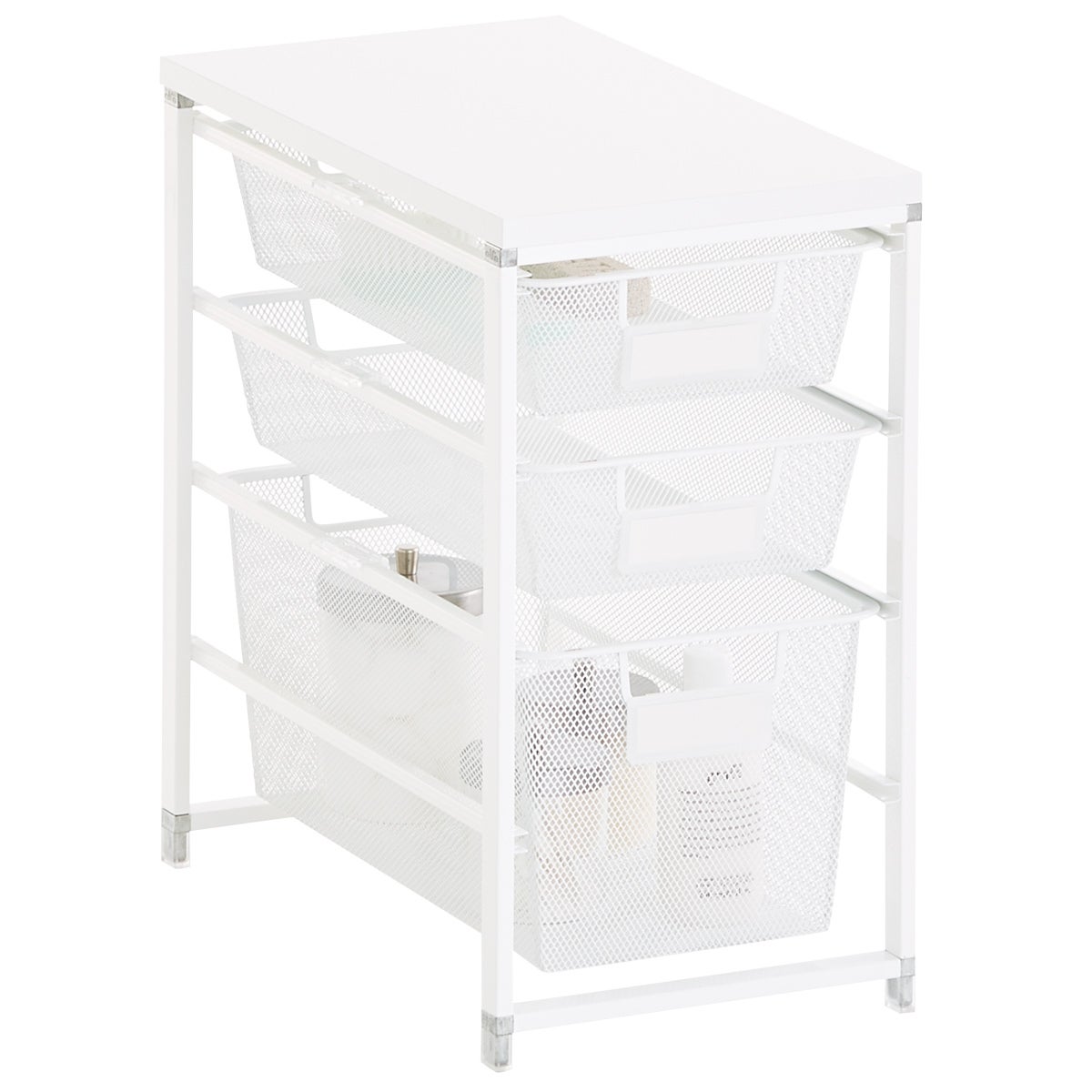 Elfa Cabinet-Sized Mesh Bath Storage White