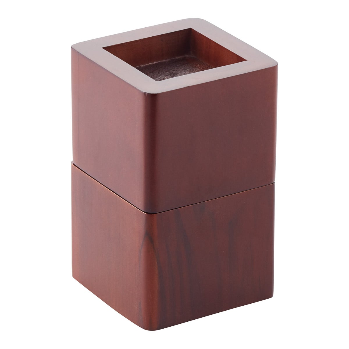 Set of 4 Walnut Solid Wood Bed Risers The Container Store